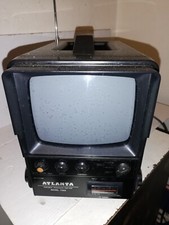 RARE TV TELEVISON PORTABLE ATLANTA 7052 UHF/VHF FONCTIONNEL