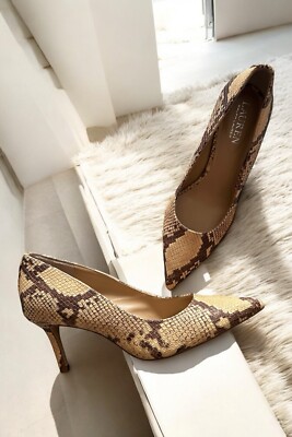 Gold Snake Print Snake Shoes Heels High Heel Low Heel Snakeskin