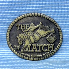 K of C American-Canadian Classic Rodeo Belt Buckle Saddle Bronc Vtg Oden .TYC535