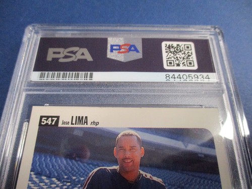 Jose Lima Detroit Tigers Autographed Signed 1996 Upper Deck Card #547 PSA Slab - Picture 8 of 8