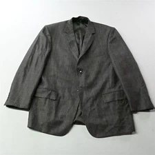 Tallia Uomo 46R Brown Check Wool Mens Blazer Sport Coat Suit Jacket