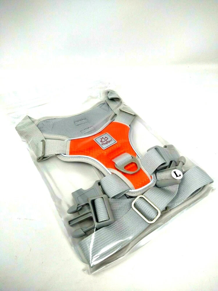 Dog Harness Large Comfortable Strong Negapol Brand Easy to fit color orange Dog Harness Large Comfortable Strong Negapol Brand Easy to fit color orange