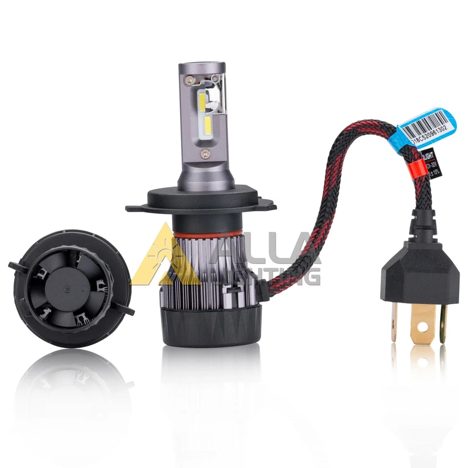 Alla Lighting LED 10000LM Slim H4 Headbulb Hi Low Dual Beam Lamp White - Image 3 of 4