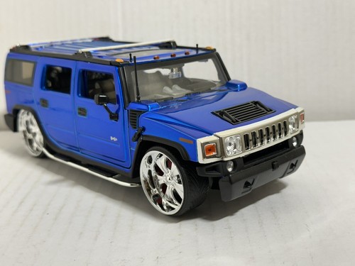 JADA DUB HUMMER H2 CANDY BLUE 1:24 DIECAST MODEL NEW NO BOX #519 - Picture 3 of 8