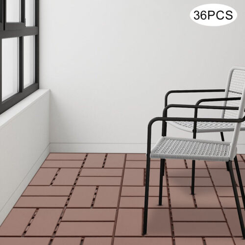 36 Pcs Interlocking Deck Tiles - Durable, Non-Slip Outdoor Flooring Solution