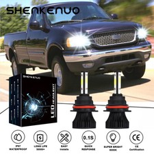 For Ford F-150 1992-2003 F250 1992-1999-6000k 9007 LED Headlight Hi/Lo Bulbs
