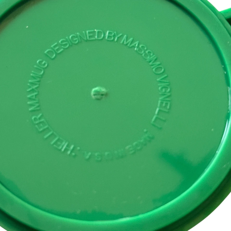 Juego de 3 Maxi tazas apilables verdes vintage Massimo Vignelli Heller Foto 3 de 4