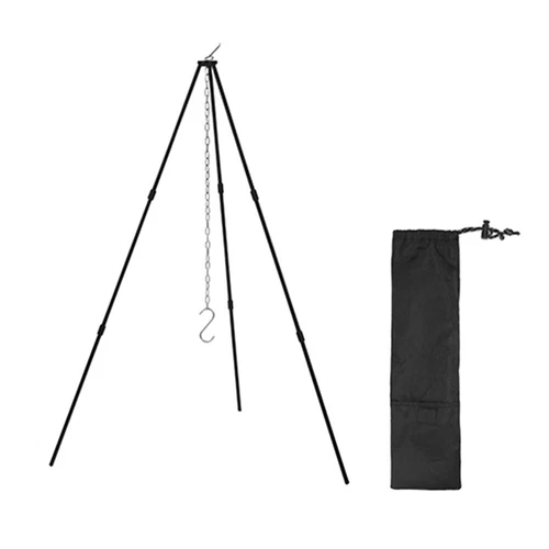 Treppiede falò da campeggio treppiede da cucina portatile da esterno attrezzatura da cucina picnic - Foto 9 di 23