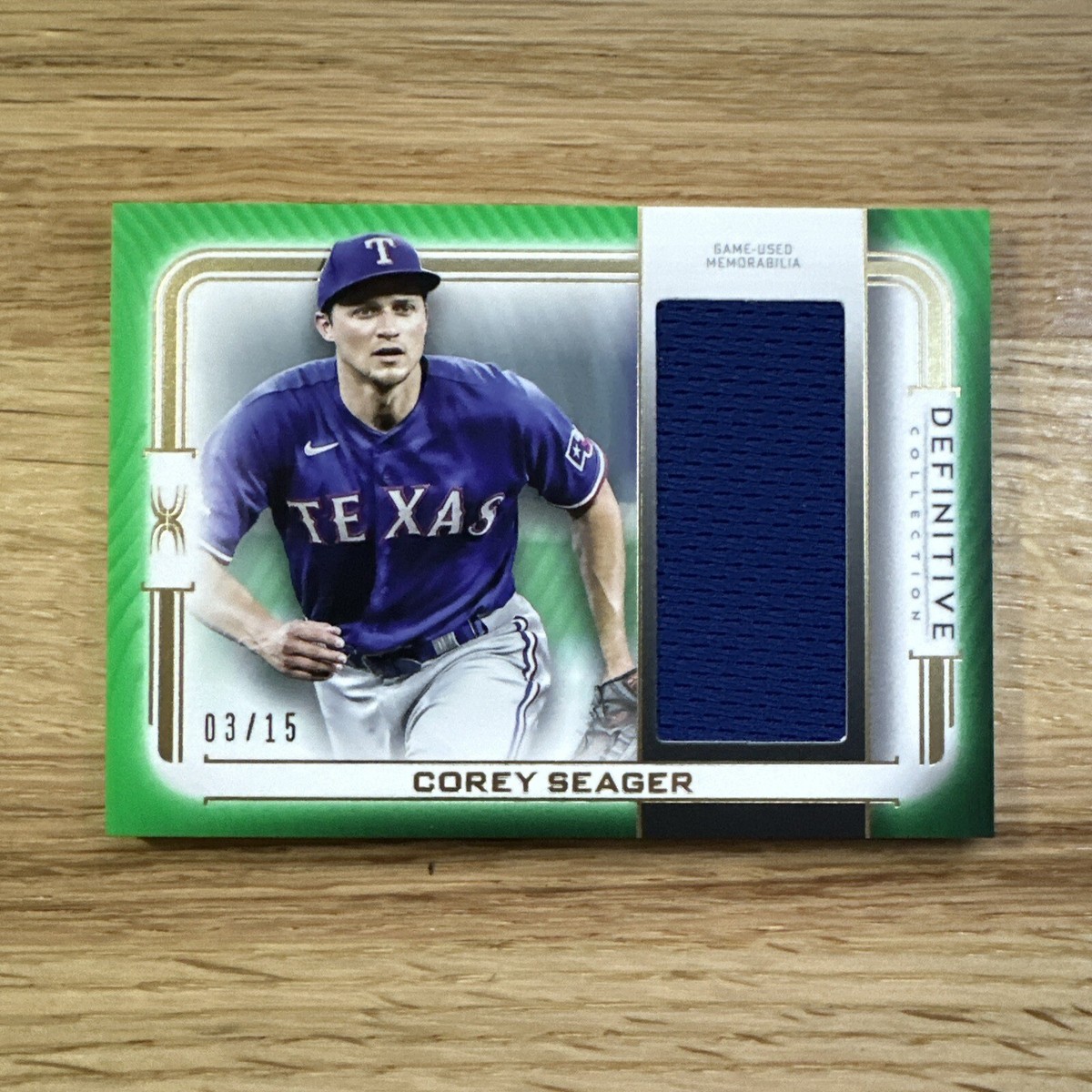 2023 Topps Definitive - Corey Seager Jumbo Relic Collection #