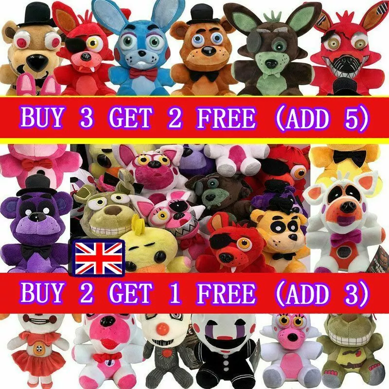 FNAF Five Nights at Freddy's Plush Doll Plushies Soft Toy 7 Plush Xmas Gift