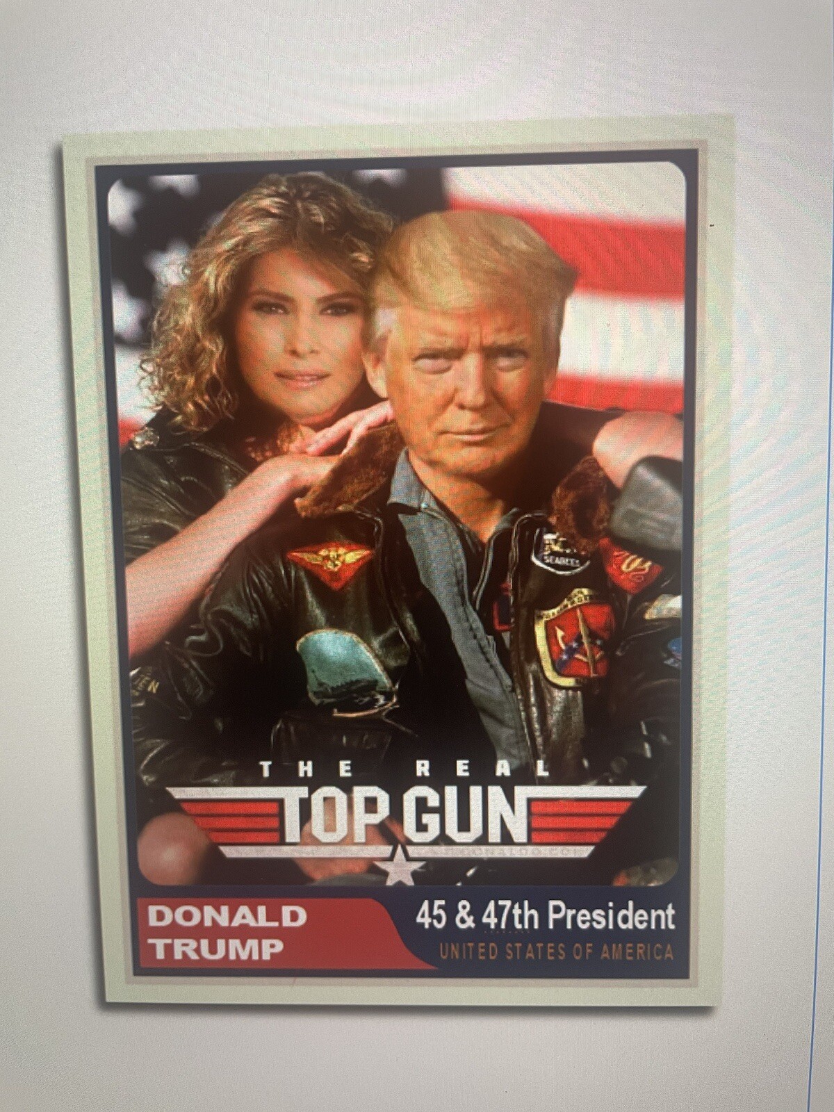 Donald Trump 2025 Team Trump” Custom ACEO Card Top Gun