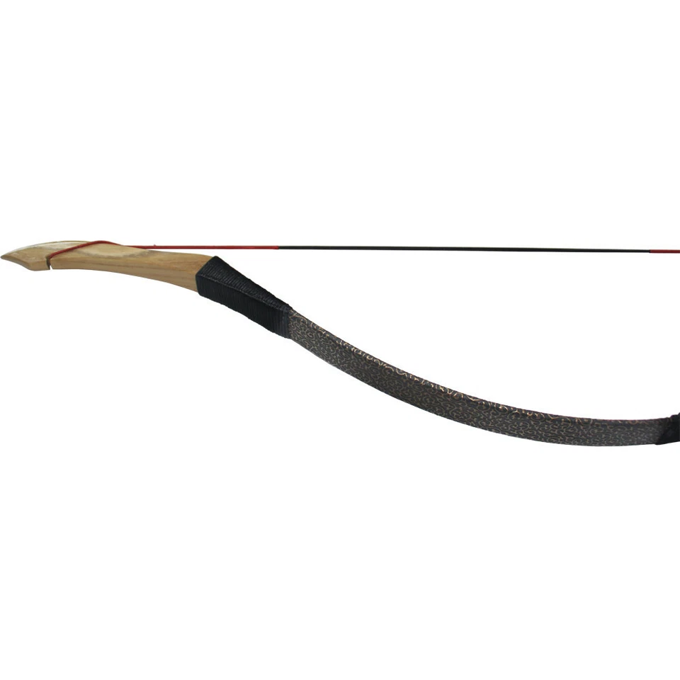 30LBS Recurve Bow Archery Hunting Leather Bow for Hunting Practice Horse Riding - Image 2 of 4