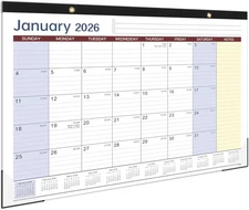 2026 Desk Calendar - Large Desk Calendar 2026, JAN 2026 - DEC 2026, Desk Pad ...