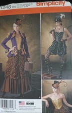 Simplicity Victorian 1819 Steam Punk Costumes Women's Uncut Sewing Pattern