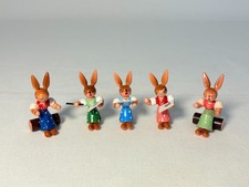4 x Osterhasen sitzend Original Erzgebirge - Fa. Esco -  Vintage Ostern Hase Alt