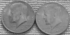 2 - 1977 Kennedy half dollar coins 1 P + 1 D