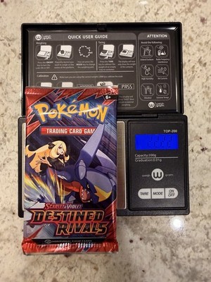 VERY HEAVY!! (22.22g) Pokémon Destined Rivals   Factory Sealed Booster Pack