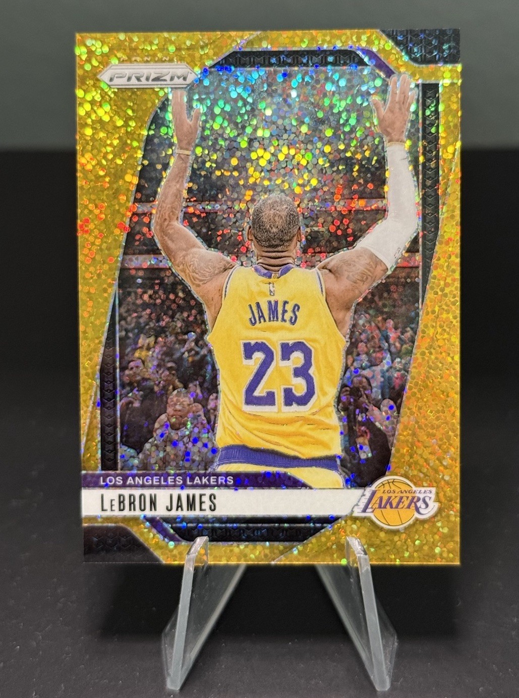 2024-25 Panini Prizm - Lebron James Gold Sparkle /24 SSP #130 Lakers Chalk Toss