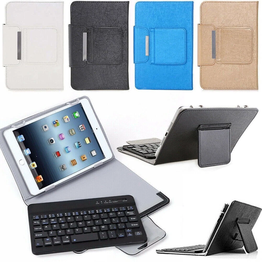 Custodia Con Tastiera Bluetooth Rimovibile Per Tablet GOODTEL G2-M / G3 10.1 - Layout Spagnolo Con Ñ - Nero