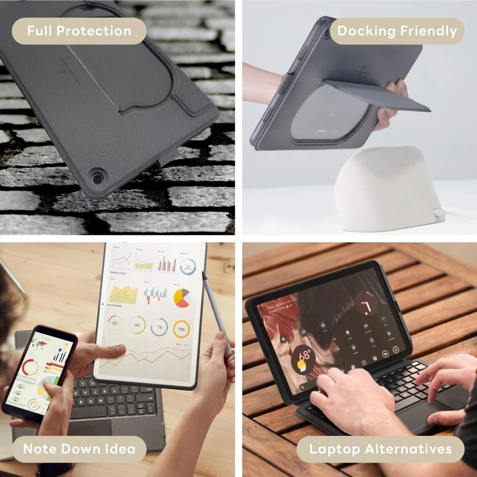 EIP Magnetix Keyboard Case for Google Pixel Tablet 11 inch (2023), Adjustable Vi - Image 3 of 4