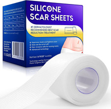 Silicone Scar Sheets 1.6 X 120 , Clear Gel Silicone Scar Tape, Invisible Gra