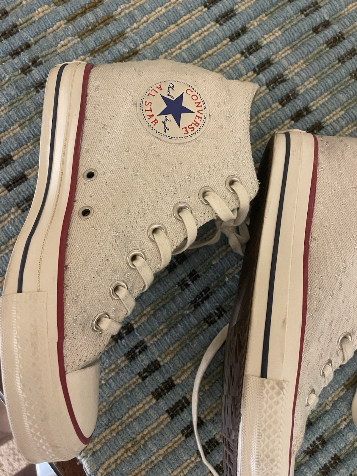 Converse Chuck Taylor All Star Lux Wedge Sneakers Size 9 Twill Knit Hidden Heel-image