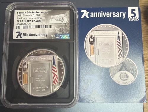 2021 Tanzania 1000S Rusty Lantern Diner NGC PR 70 Ultra CAMEO 1 Oz Silver Coin