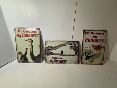 Guinness Beer Lovely Day Metal Tin Sign Retro Vintage Style Garage Man Cave Lot