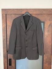 Vintage Pierre Balmain Grey Wool Blazer Jacket 3 Button Coat Mens Size 40R 50