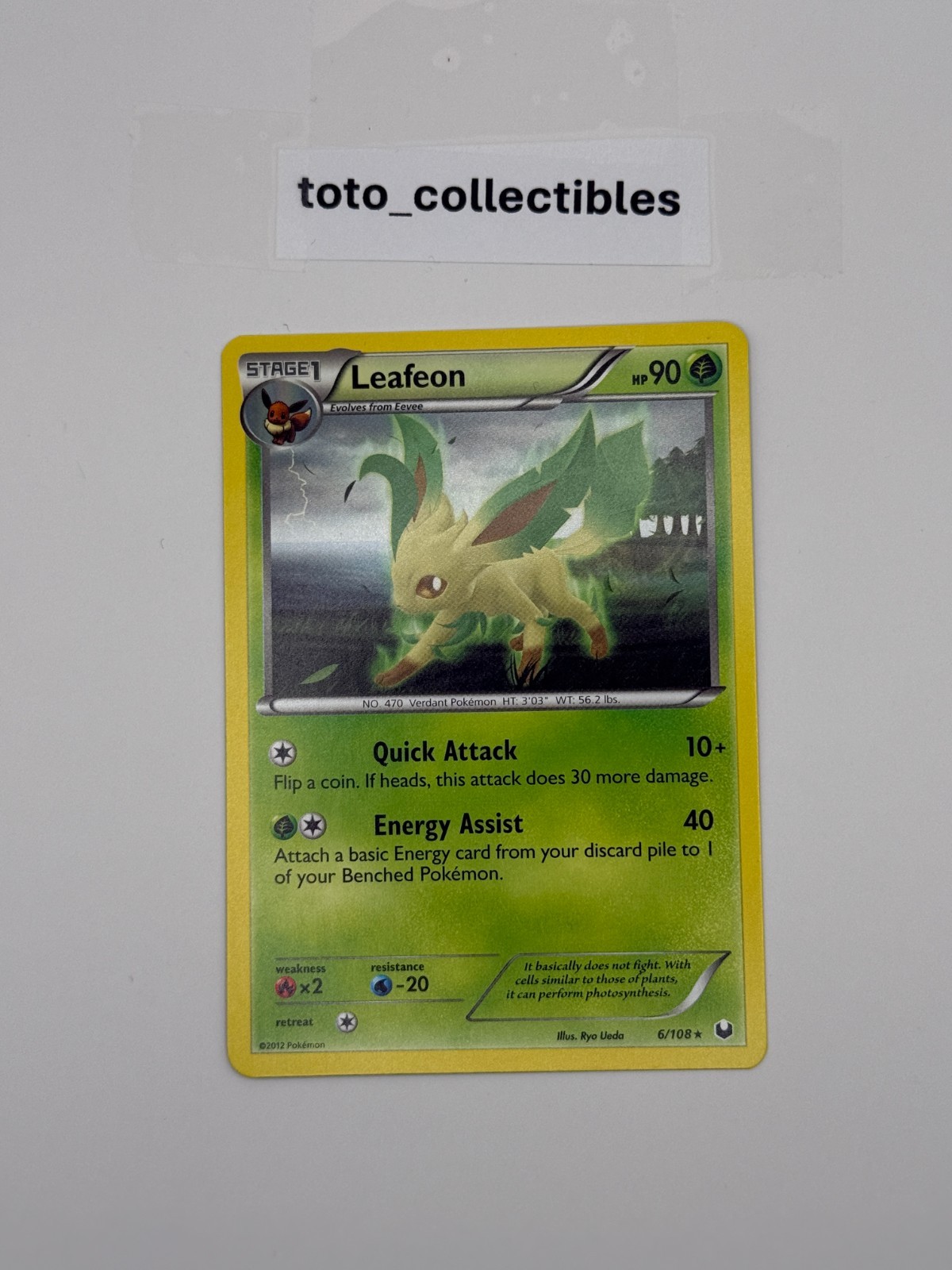 Leafeon 6/108 Rare Dark Explorers Pokemon LP-NM