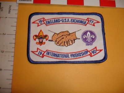 Vintage patch England -USA Exchange International Friendship 1990