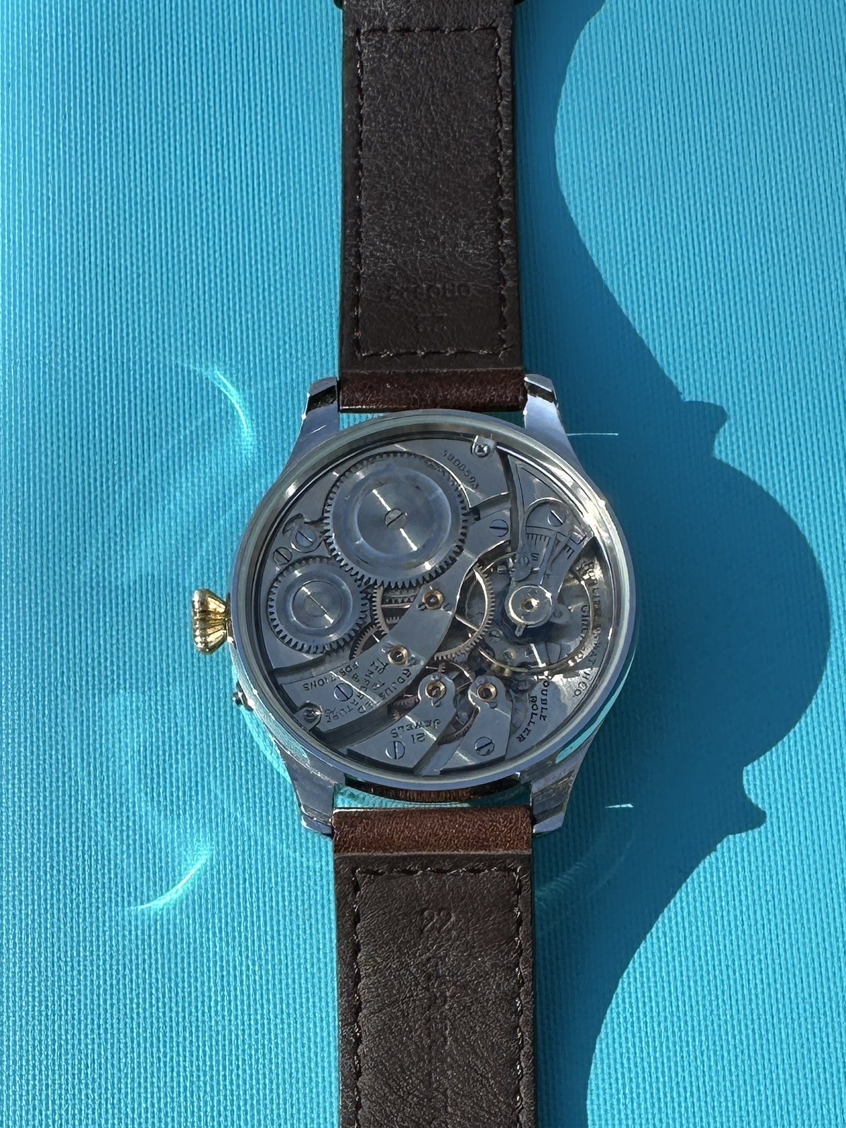 Rare Montgomery Dial Burlington "Chicago" 16s grade 107 21 jewels wristwatch image 5