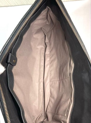 Bottega Veneta Intrecciato Leather Clutch Black Handbag Document Case - 第 13/20 張圖片