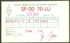 Warsaw Poland QSL Ham Radio postcard 1978