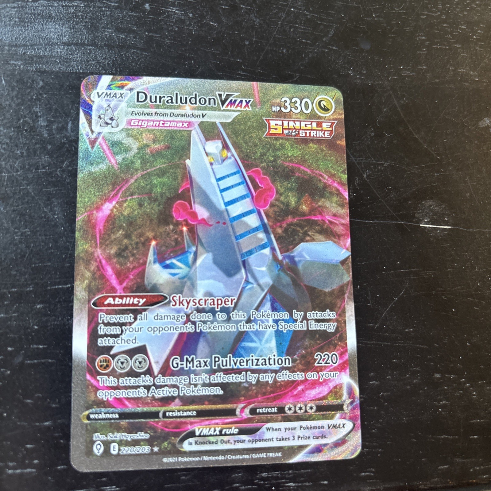 Duraludon VMAX 220/203 Pokemon Evolving Skies Alternate Full Art Holo NM