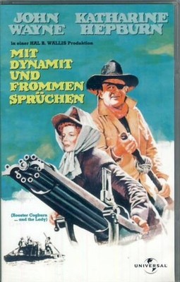 VHS Video  Mit Dynamit und frommen Sprüchen  mit John Wayne, Katharine Hepburn