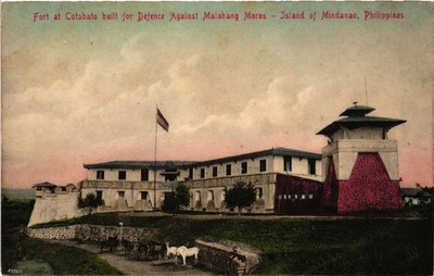 PC PHILIPPINES ISLAND OF MINDANAO FORT AT COTOBATO VINTAGE POSTCARD (b63128)