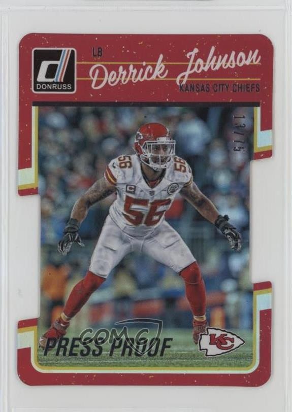 2016 Donruss Press Proof Silver Die-Cut 13/75 Derrick Johnson #148 0nr3