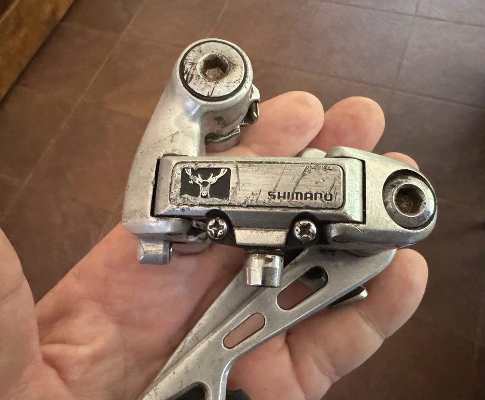 Vintage SHIMANO DEORE XT Deer Head Rear & Front Derailleur RD-M700 FD-M700 1985 - Image 3 of 4