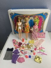 1960's Mattel Barbie Dolls Clothing Accessories Shoes Case