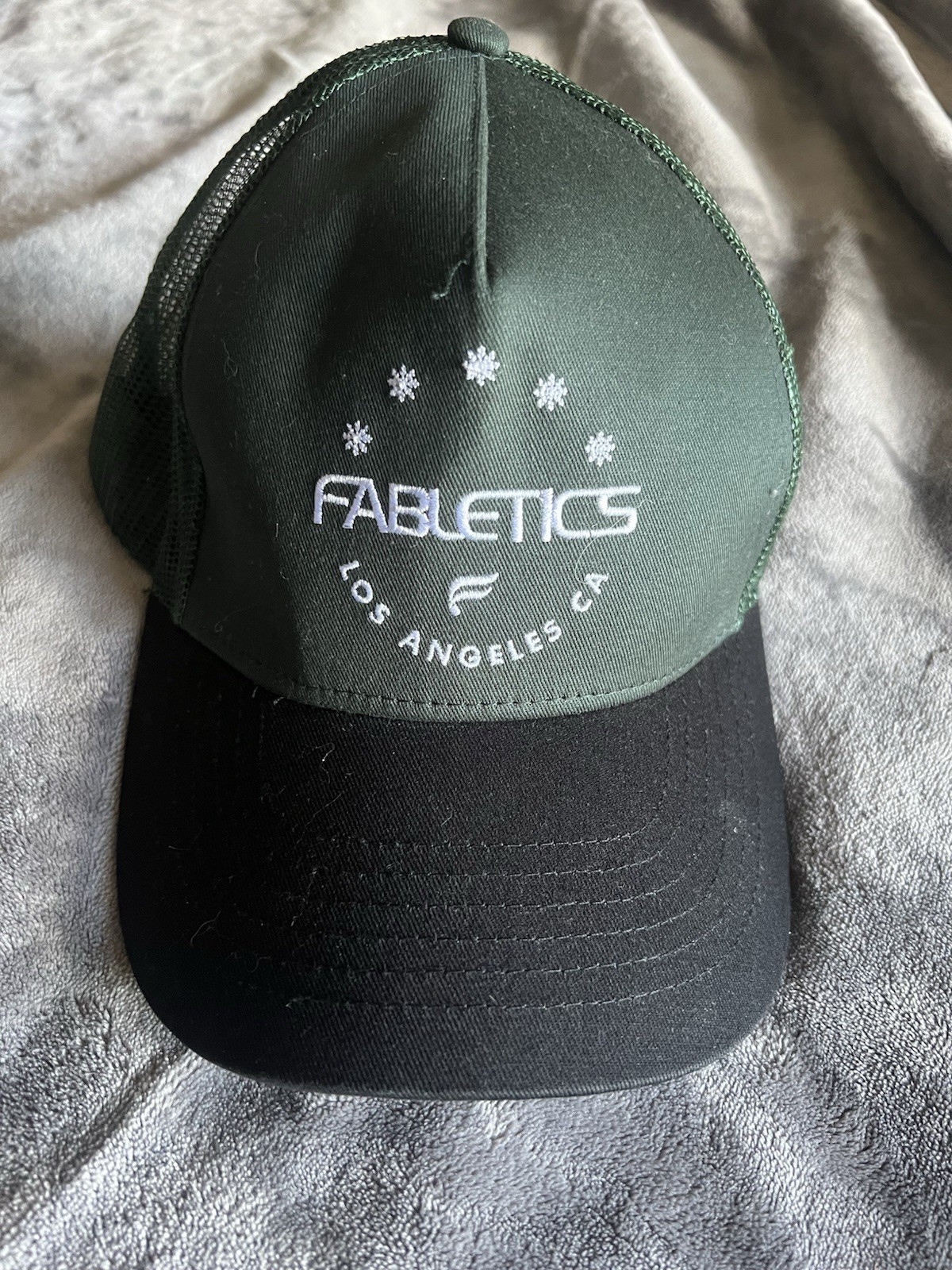 Fabletics Hat Cap Snap Back Green Black Trucker G… - image 1