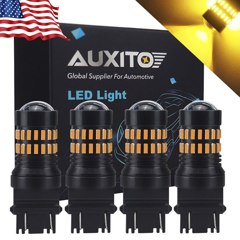 4X Amber Light 3457A Signal 3157 3757 LED Bulbs for Turn Chevrolet Silverado eco