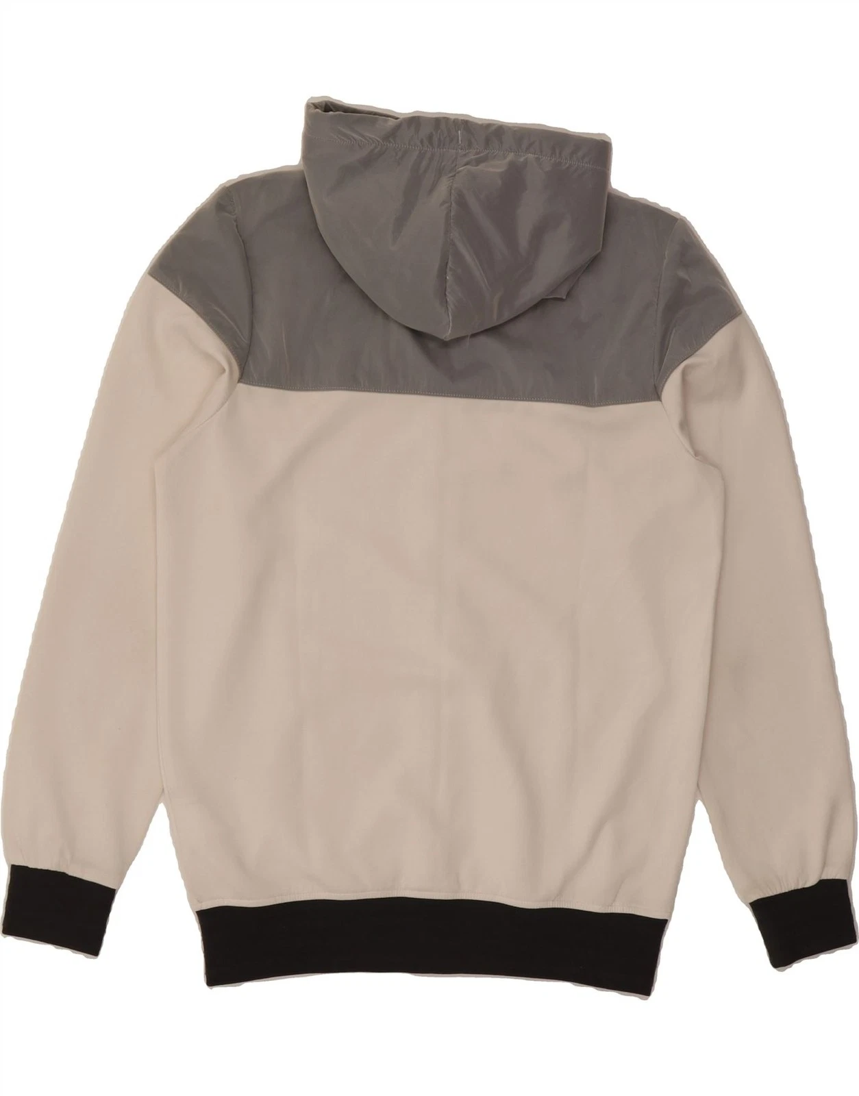 OFF WHITE Felpa con cappuccio zip uomo KAPPA grande bianco sporco colorblock poliestere DB21