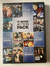 10-Movie Action Pack DVD, 2011, 2-Disc Set Norris, Bronson, Rhames,