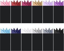 12 Pcs Pocket Squares for Men Prefolded Suit Pocket Squares on Card Masculine Po