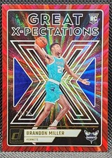 Brandon Miller 2023-24 Donruss Great X-Pectations RC Red Laser /15 Hornets #2