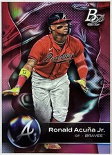 2023 Bowman Platinum Ronald Acuna Jr. Atlanta Braves #47 Pink Baseball 175/199
