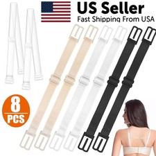 2-8pcs Bra Strap Clips Elastic Non-slip Strap Holder Women Bra Rope Adjustable