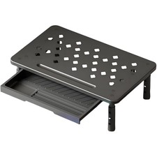 Adjustable Ergonomic Monitor Stand with Spacious Storage Shelf - Heavy-Duty