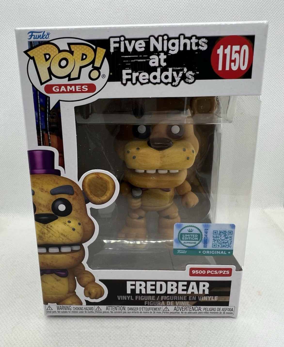 Funko Pop Vinyl Five Nights at Freddy's Fredbear 1150 Figure Exclusive 9500 NEW